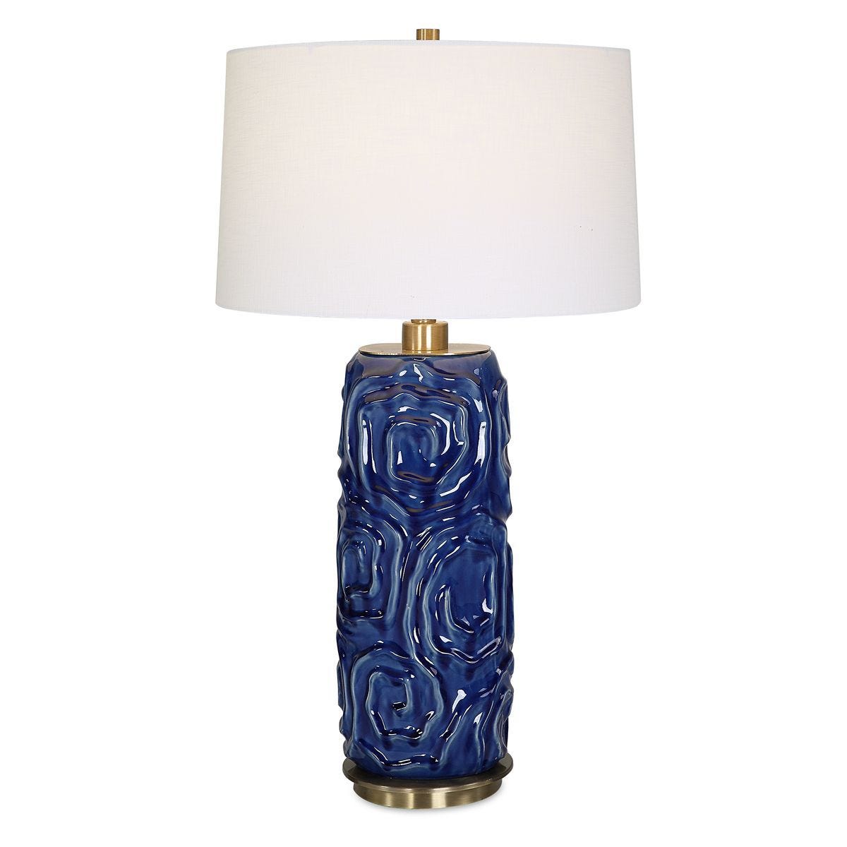 Zade Table Lamp, Blue - contemporary lamps for stylish lighting solutions | Image 1 | InSTYLE Home & Rugs