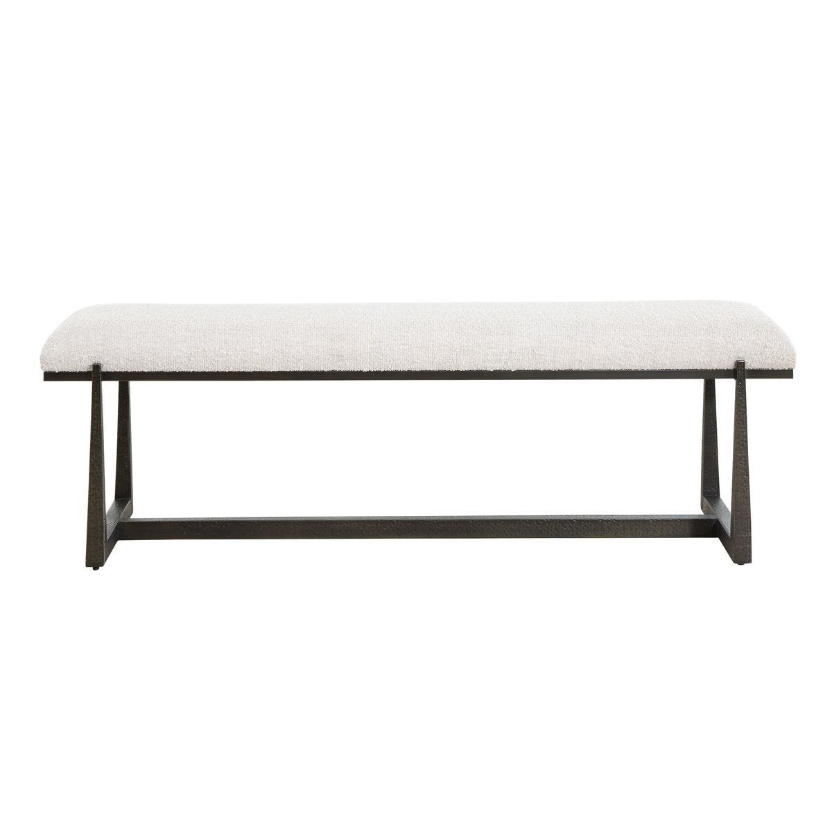 Midas Bench, Black - perfect for entryways or patios | Image 1 | InSTYLE Home & Rugs