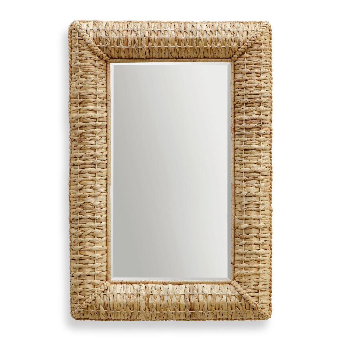 Twisted Seagrass Rectangle Mirror - elegant and functional accent pieces for any room | Image 1 | InSTYLE Home & Rugs