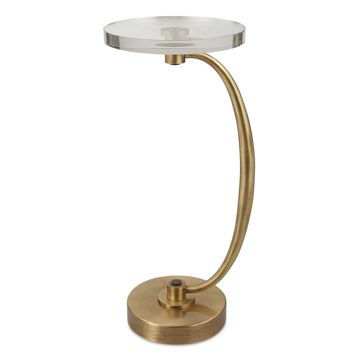 Waveney Drink Table, Brass - contemporary end table for sofas | Image 1 | InSTYLE Home & Rugs