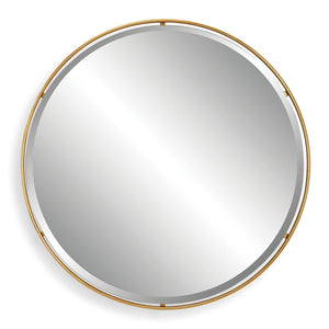 Canillo Round Mirror, Gold - elegant and functional accent pieces for any room | Image 1 | InSTYLE Home & Rugs