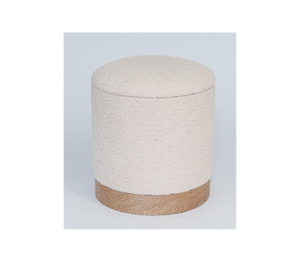 NORMAN STORAGE OTTOMAN GY-OT-231928 Beige Chenille - perfect footrests with style | Image 1 | InSTYLE Home & Rugs
