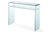 Bent Glass Console Table With Shelf