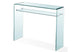 Bent Glass Console Table With Shelf