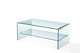 Bent Glass Coffee Table With Shelf