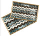 Savoy Gold Tray Set - Blue Wave