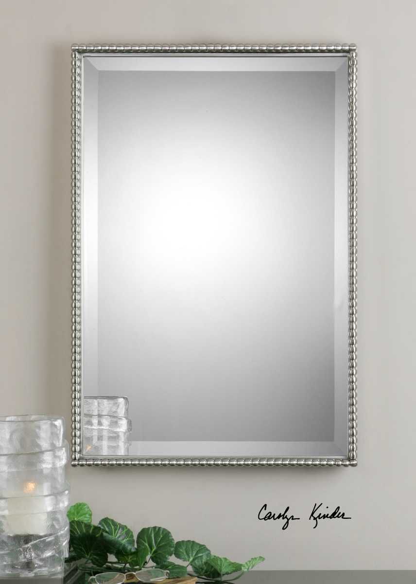 Sherise Vanity Mirror, Nickel - available in various shapes, sizes, and frame styles | Image 5 | InSTYLE Home & Rugs