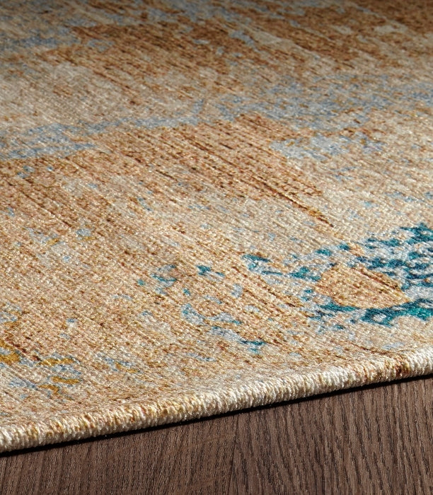 Sparx Marble Gold Beige Washable Modern Rug - 5'x7'