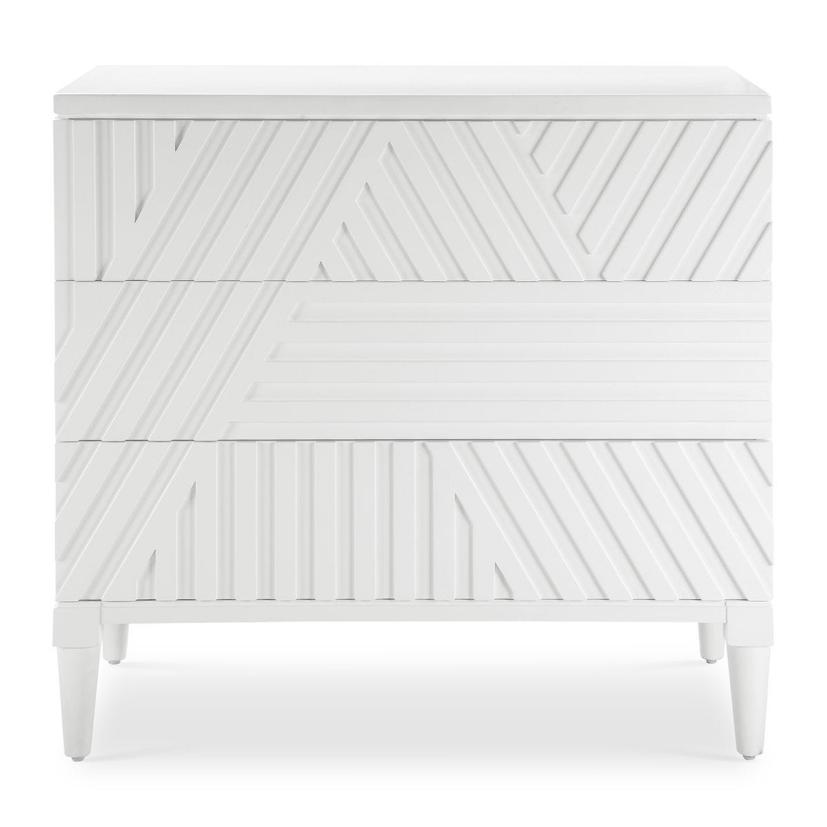 Colby 3 Drawer Chest, White - versatile drawer unit for office, bedroom, or living space | Image 1 | InSTYLE Home & Rugs