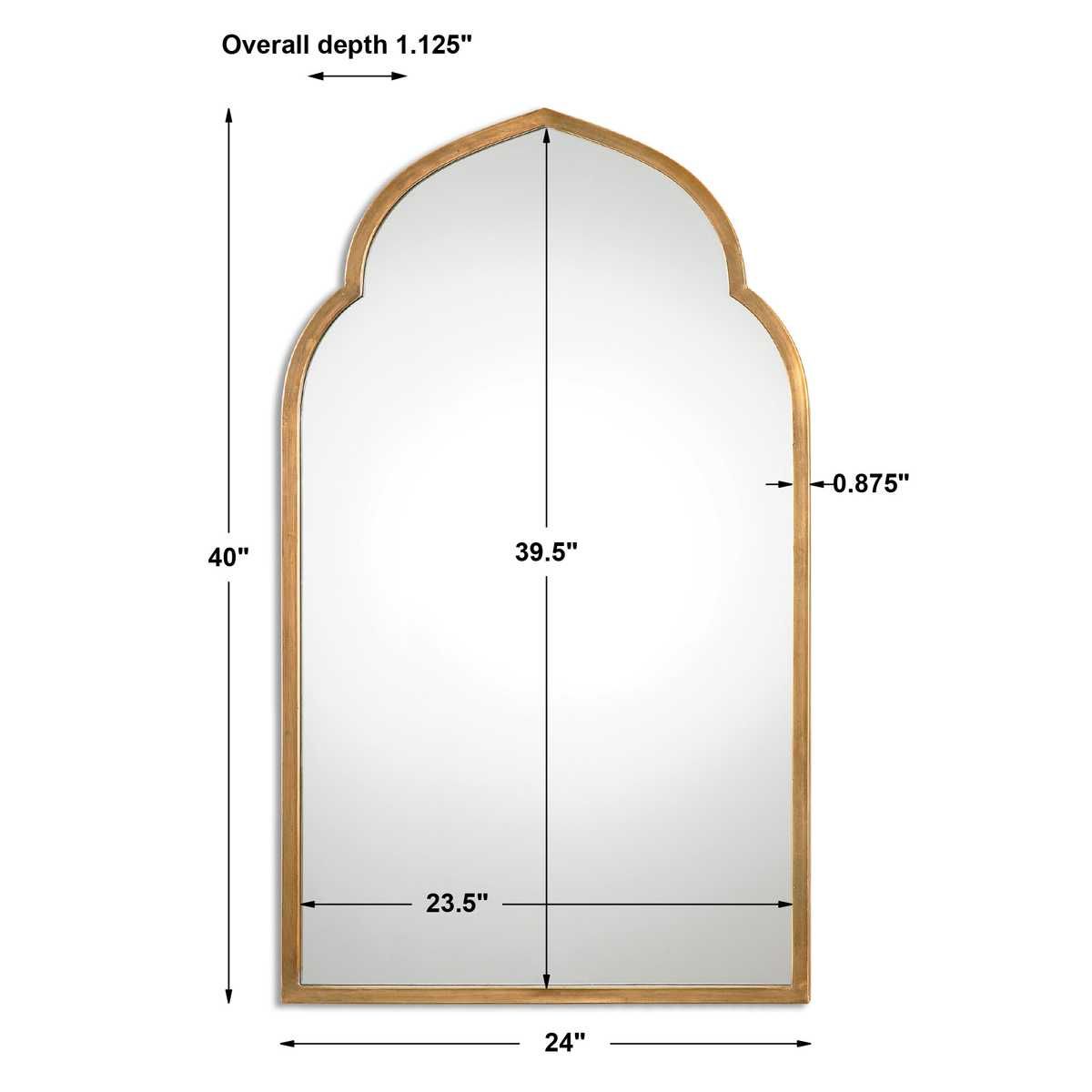 Kenitra Arch Mirror, Gold - available in various shapes, sizes, and frame styles | Image 6 | InSTYLE Home & Rugs
