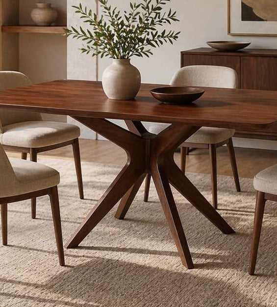 60" Corinne Rectangular Wood Dining Table GY-DT-1834 Walnut color - elegant tables for dining rooms | Image 3 | InSTYLE Home & Rugs