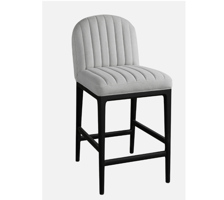 Channel Counter Chair - modern black & grey chair | Image 1 | InSTYLE Home & Rugs