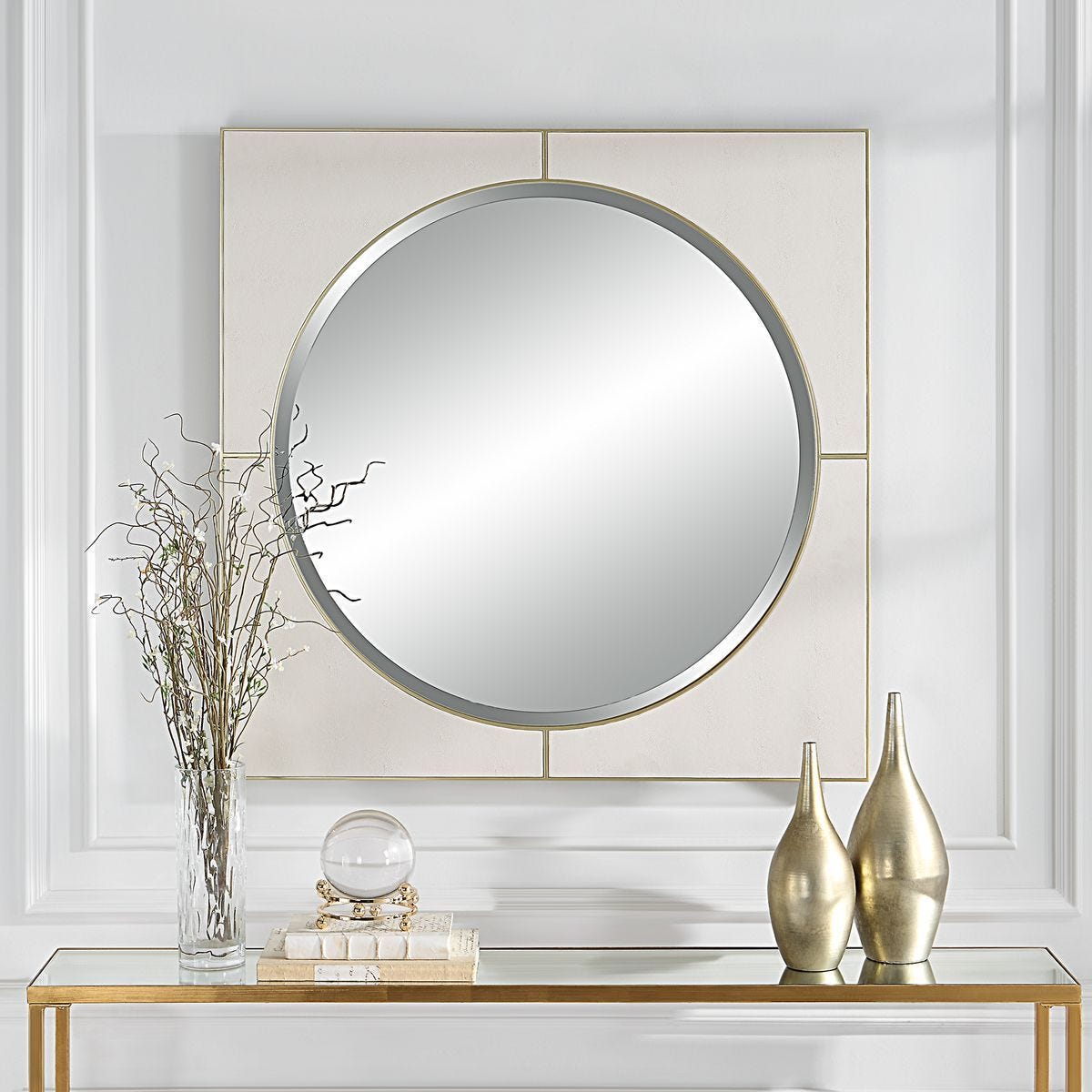 Cyprus Square Mirror, White - elegant and functional accent pieces for any room | Image 6 | InSTYLE Home & Rugs