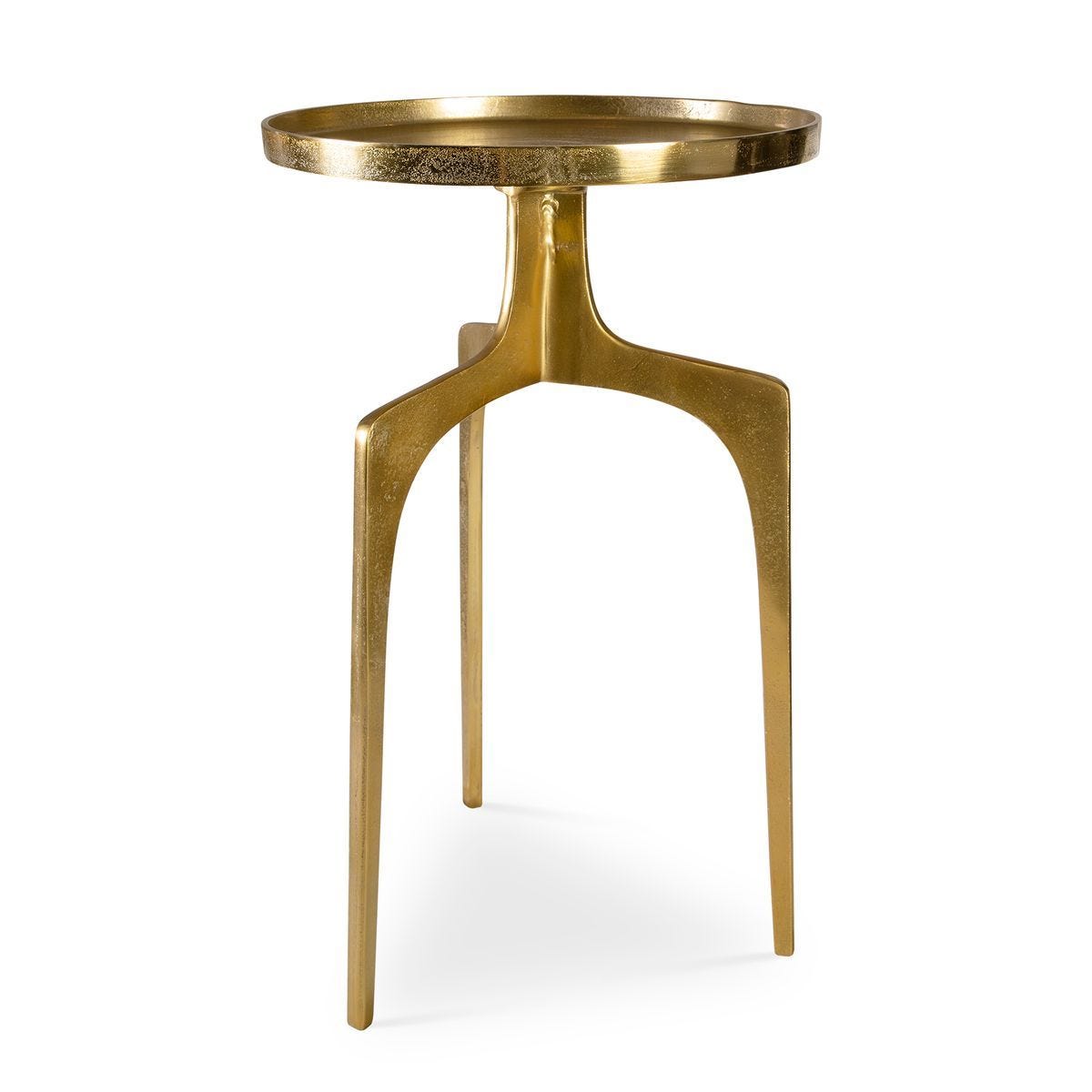 Kenna Accent Table, Gold - functional accent table with unique design for any room | Image 1 | InSTYLE Home & Rugs