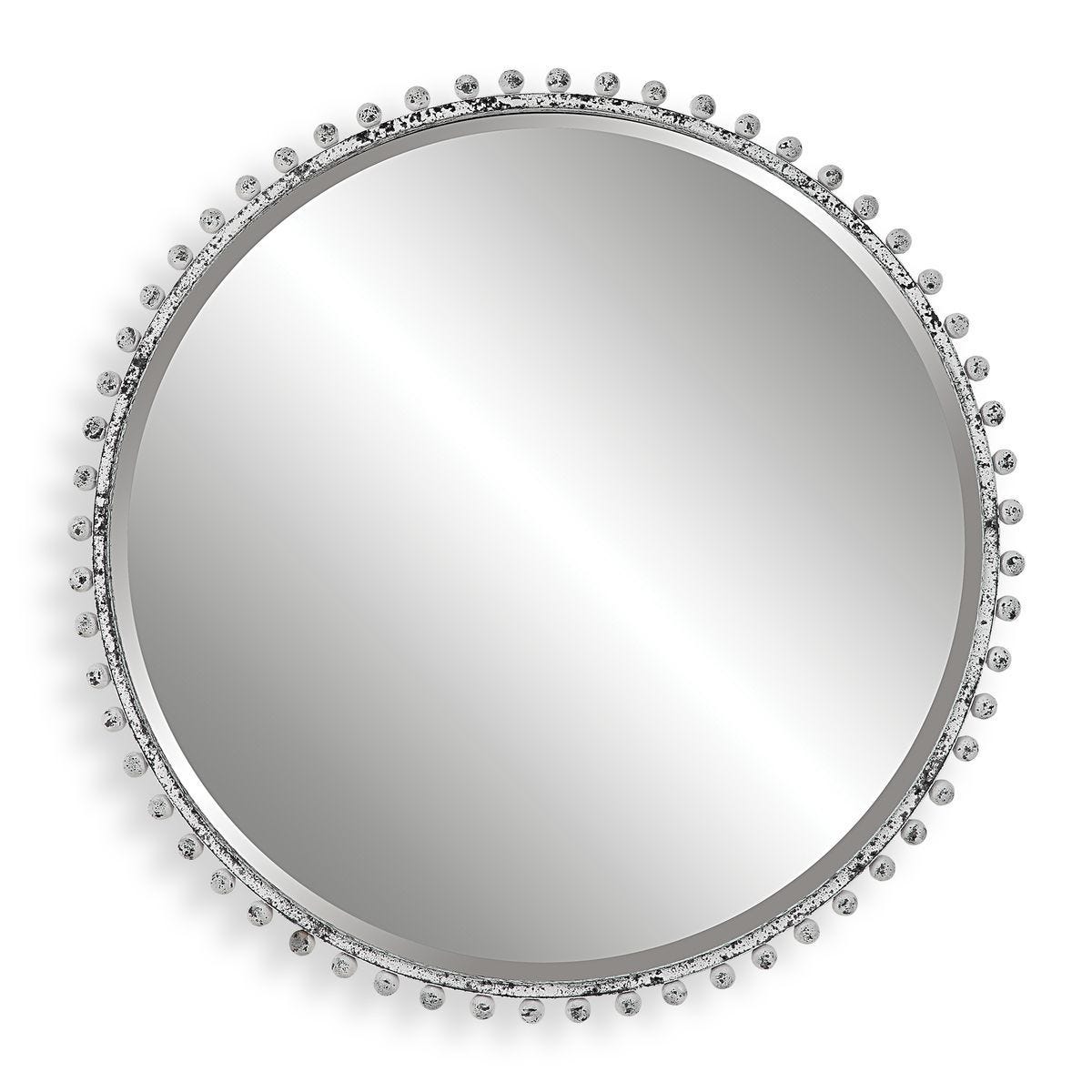 Taza Round Mirror, Antique White - available in various shapes, sizes, and frame styles | Image 1 | InSTYLE Home & Rugs