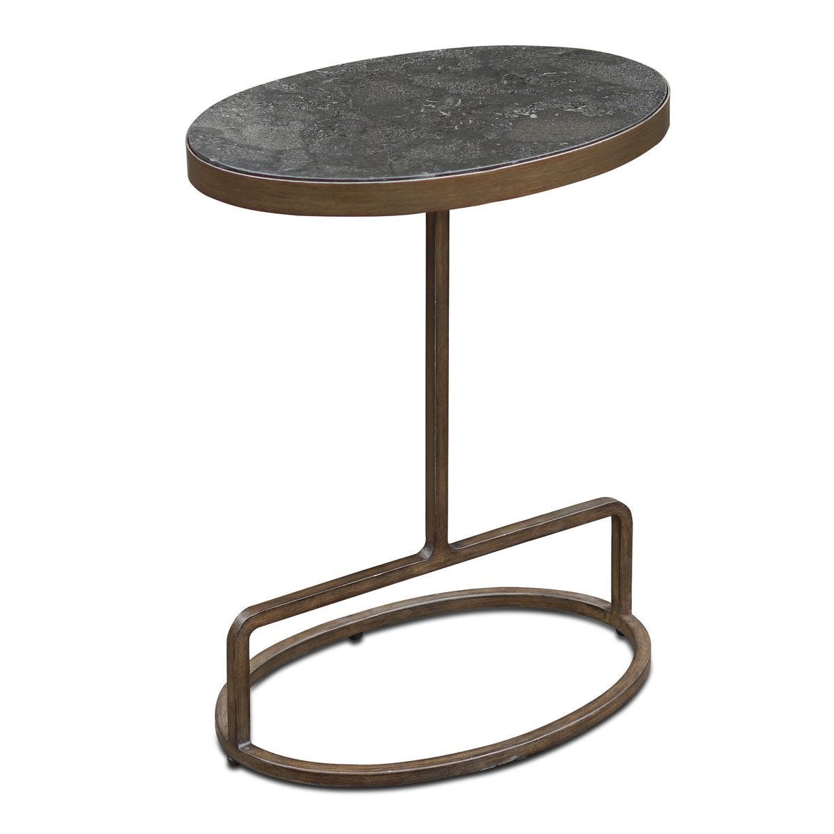 Jessenia Accent Table, Bluestone - chic accent table for contemporary home interiors | Image 1 | InSTYLE Home & Rugs