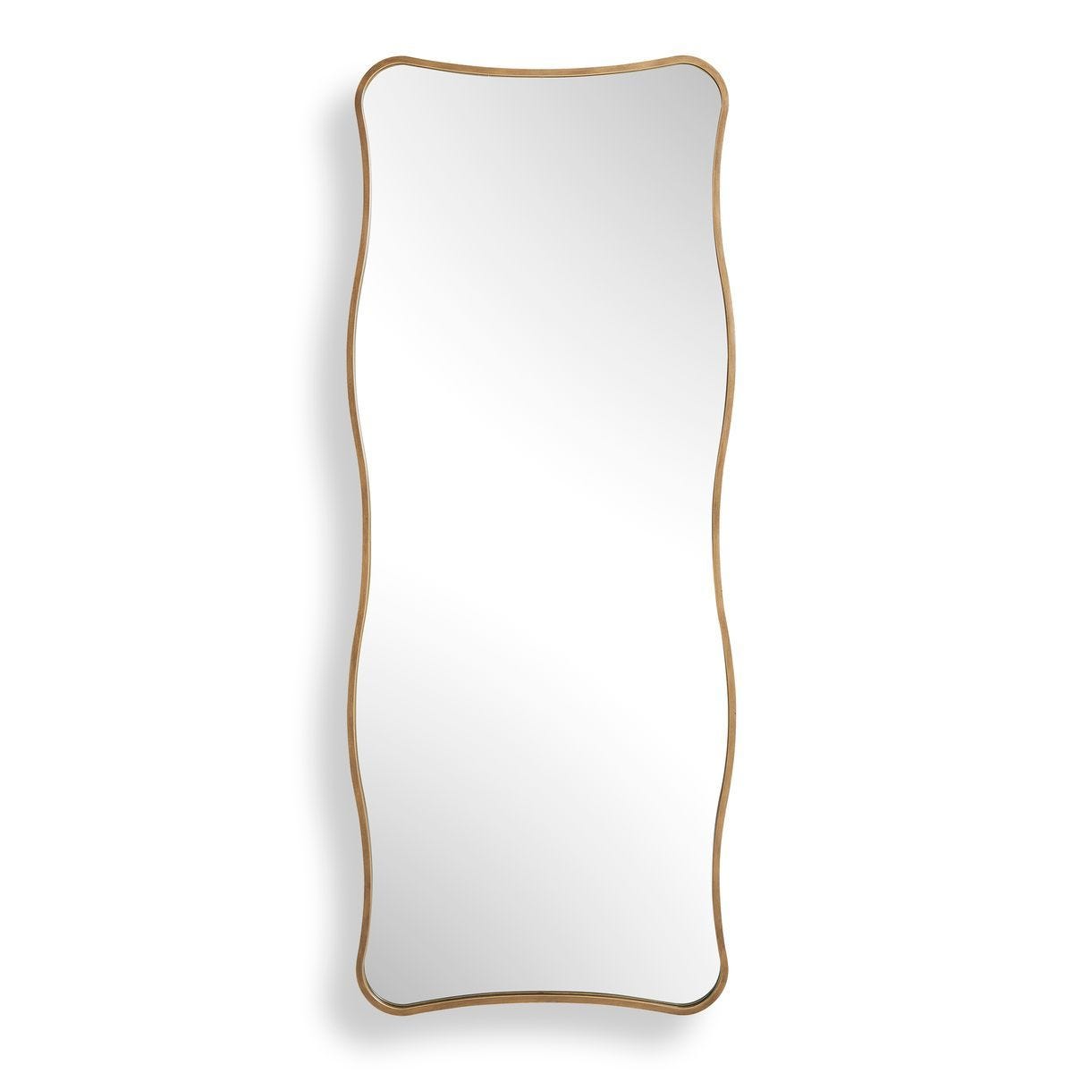 Pavia Tall Mirror, Gold - perfect for enhancing light and creating a sense of space | Image 1 | InSTYLE Home & Rugs