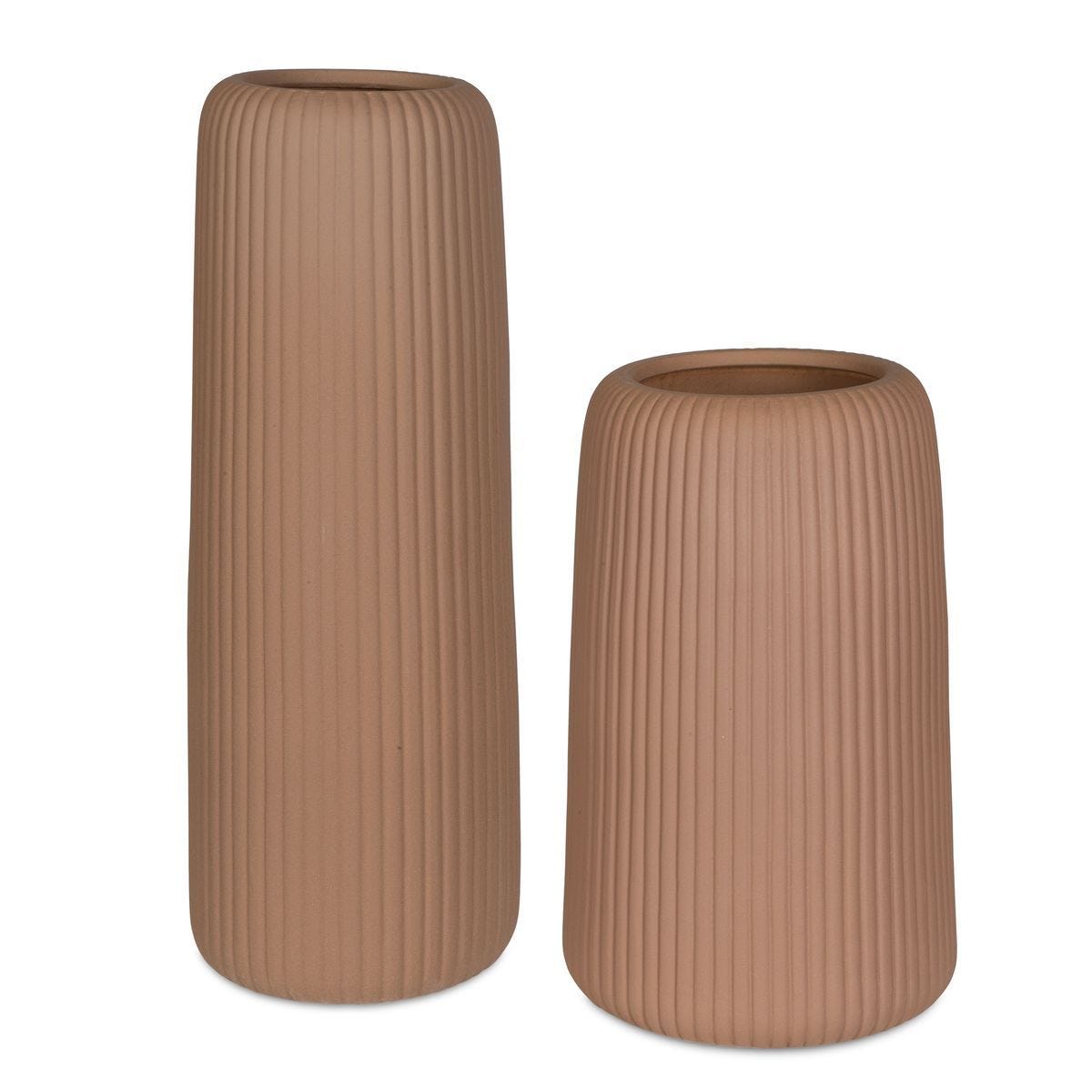 Ridge Indoor-Outdoor Vases, S/2 - modern accessories for a personalized living space | Image 1 | InSTYLE Home & Rugs