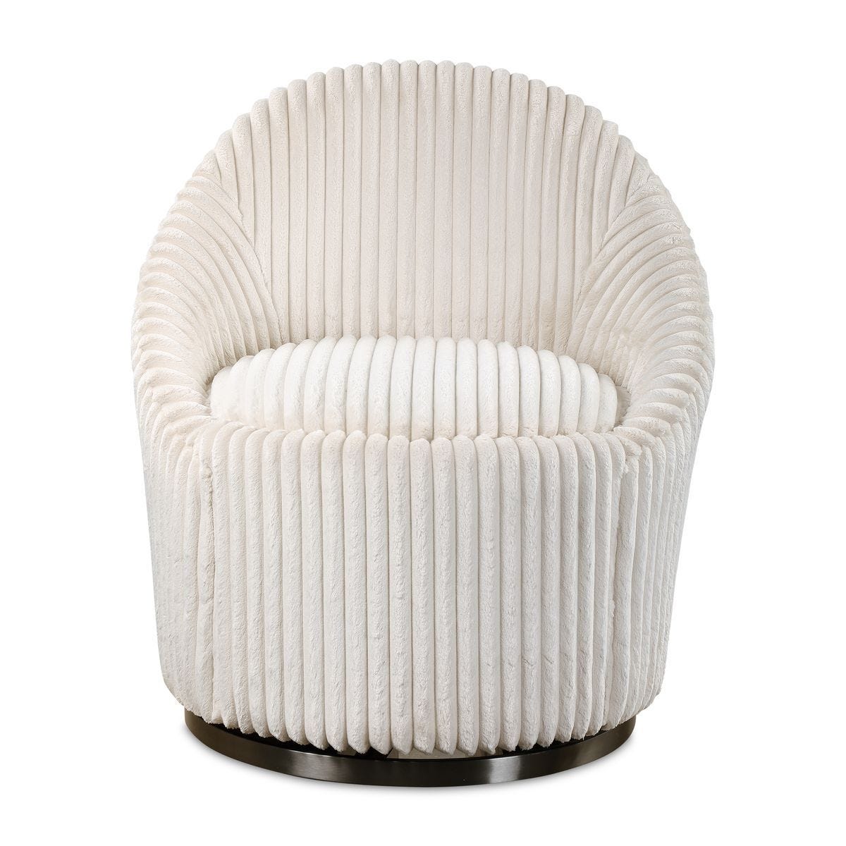 Crue Swivel Chair, Ivory - comfortable seating for dining and office spaces | Image 1 | InSTYLE Home & Rugs