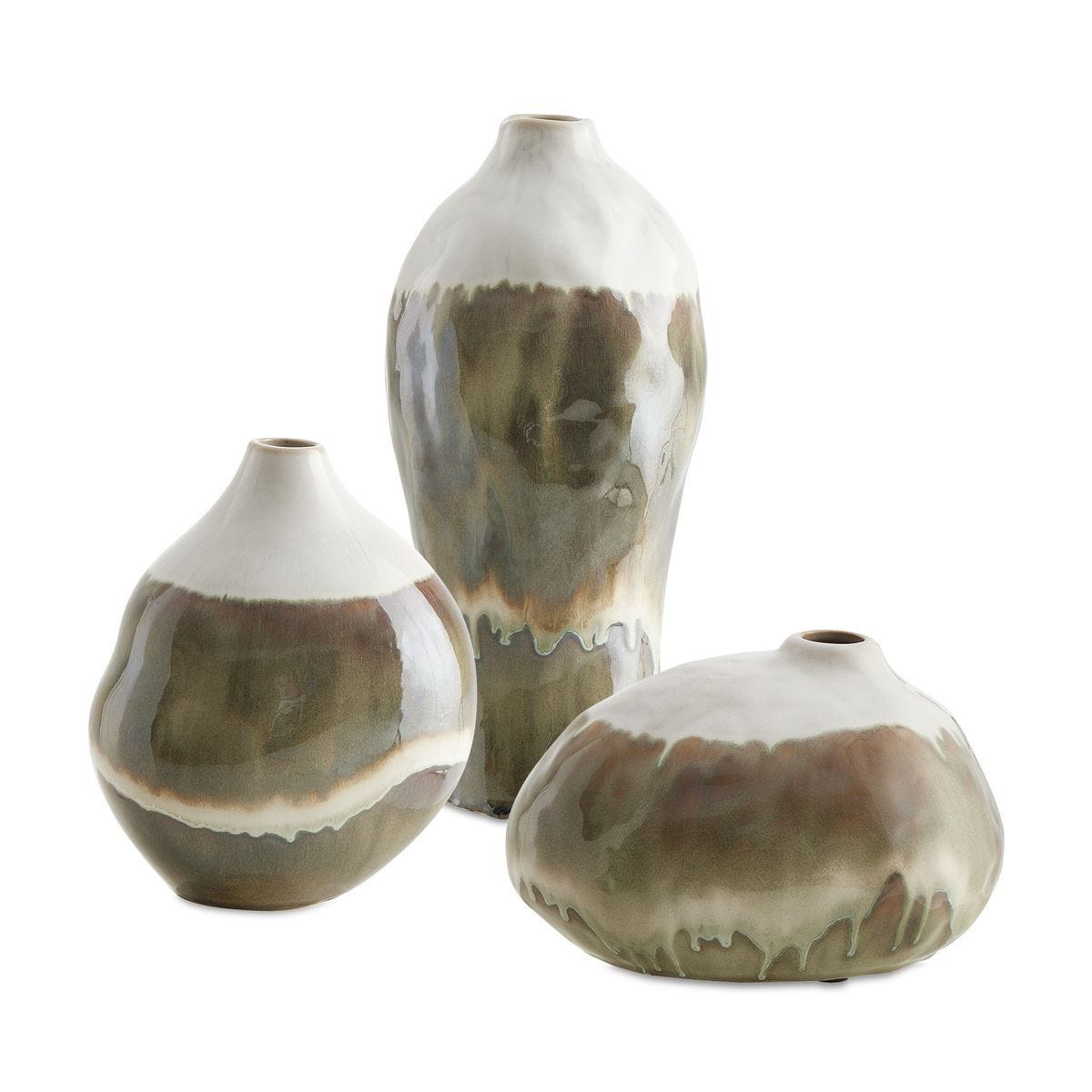 Earthflow Indoor-Outdoor Vases, S/3 - modern accessories for a personalized living space | Image 1 | InSTYLE Home & Rugs