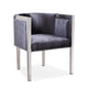 ELVIS Accent Chair GY-AC-7988 Stainless Steel legs Charcoal Velvet