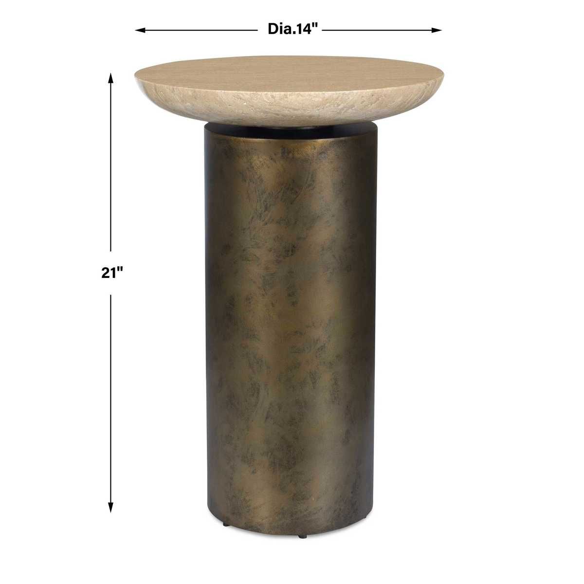 Oslo Indoor-Outdoor Accent Table, Brass, 2 Cartons - chic accent table for contemporary home interiors | Image 8 | InSTYLE Home & Rugs