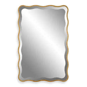 Aneta Mirror, Gold - perfect for enhancing light and creating a sense of space | Image 1 | InSTYLE Home & Rugs