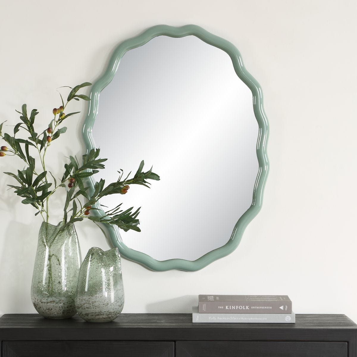 Isly Oval Mirror - perfect for enhancing light and creating a sense of space | Image 2 | InSTYLE Home & Rugs