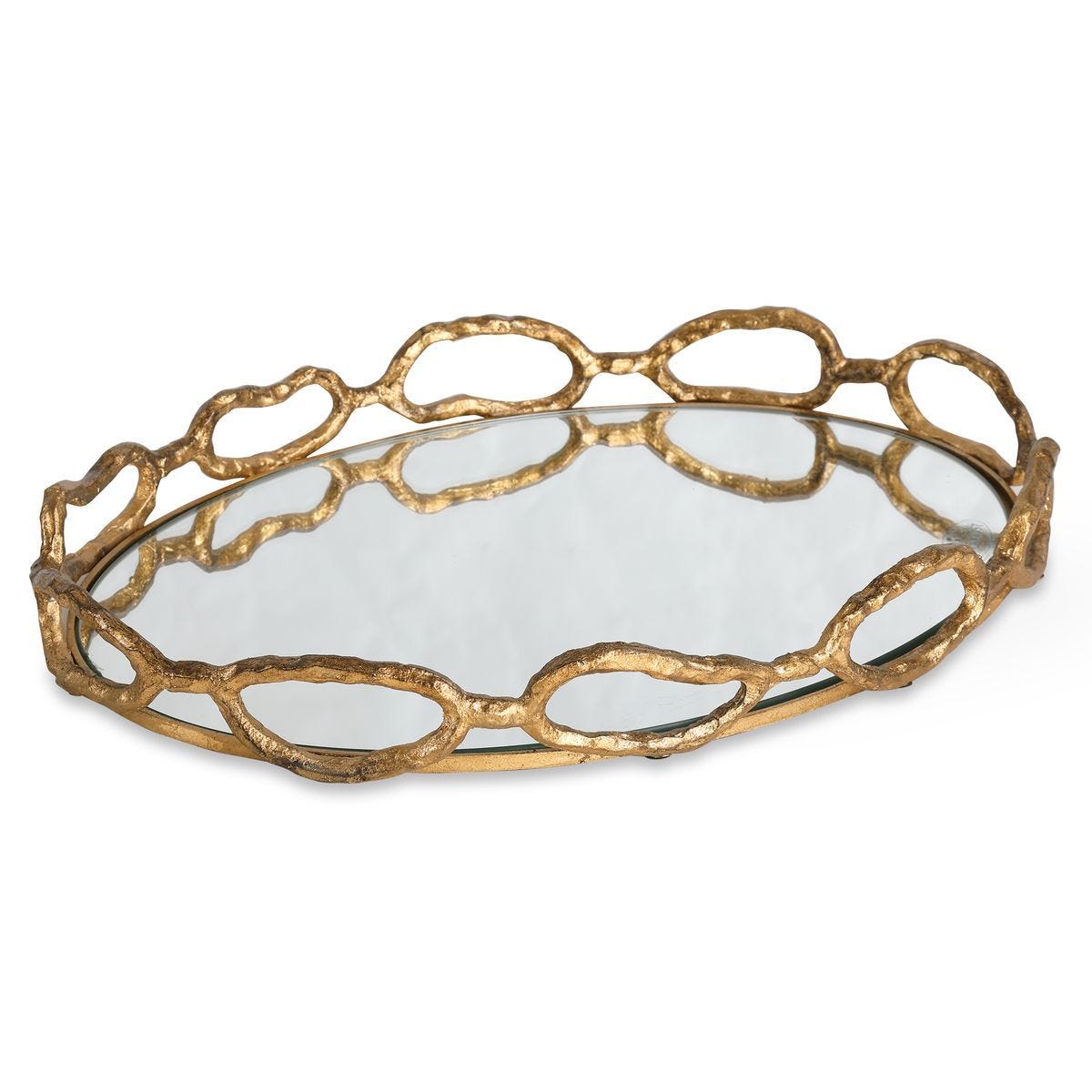 Cable Chain Tray, Gold - stylish home accessories to complete your decor | Image 1 | InSTYLE Home & Rugs