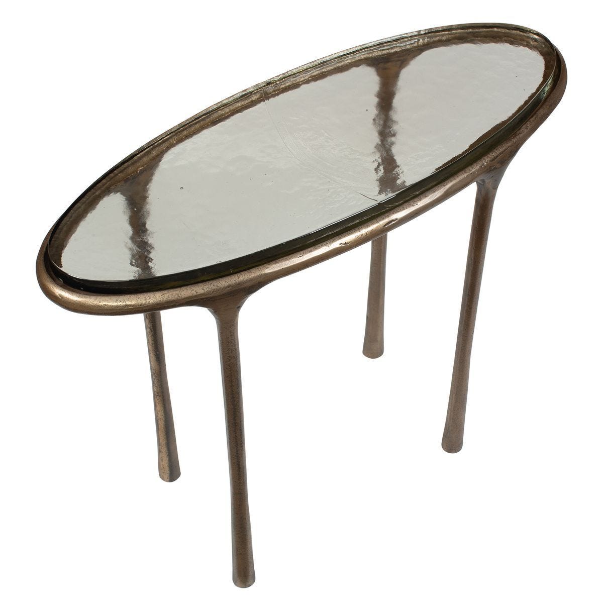 Ata Accent Table, Brass - chic accent table for contemporary home interiors | Image 4 | InSTYLE Home & Rugs
