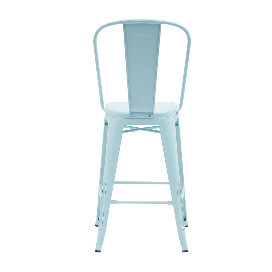 Rochelle Stool with Back - 16-N1085CBLBK | InSTYLE Home & Rugs