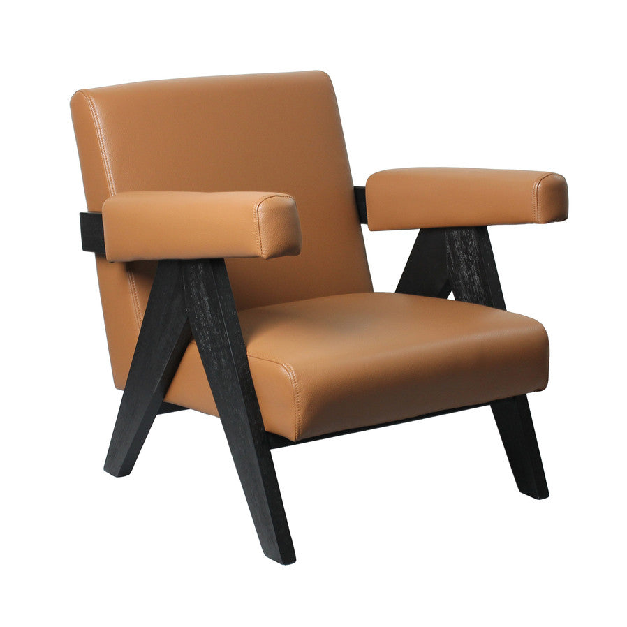 Pierre Arm Lounge Vegan Leather - comfortable seating for relaxation | Image 1 | InSTYLE Home & Rugs