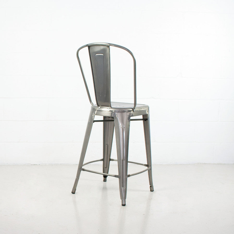 Rochelle Stool with Back - 16-N1085BGM | InSTYLE Home & Rugs