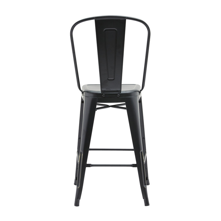 Rochelle Stool with Back - 16-N1085CBKGD | InSTYLE Home & Rugs