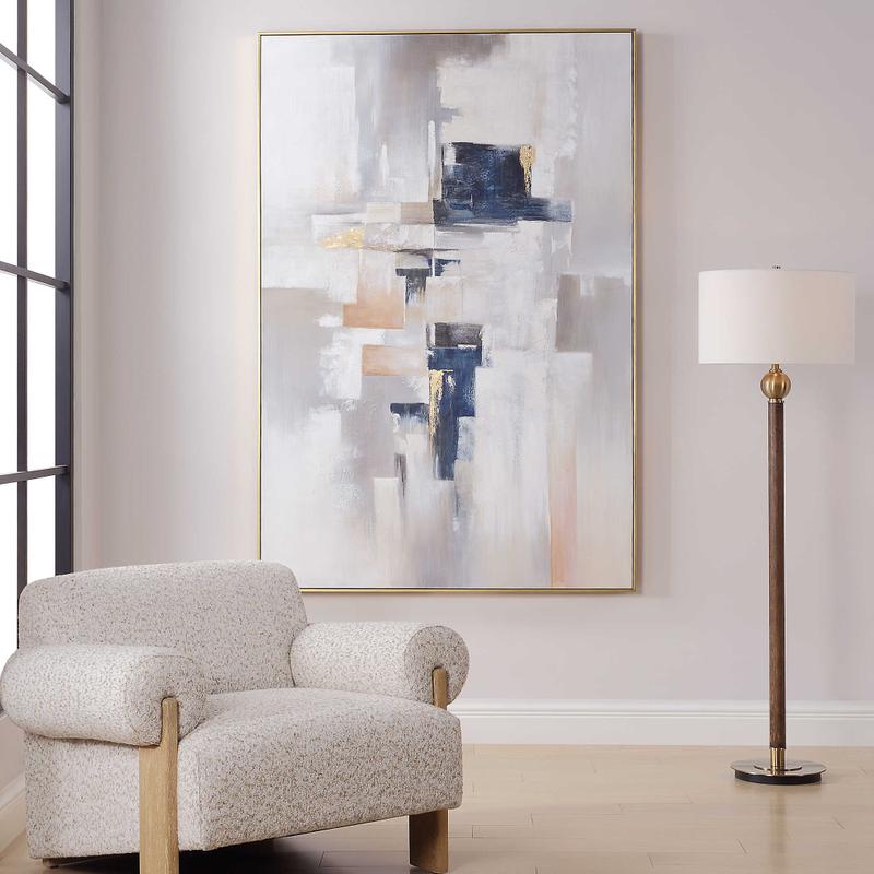 Waterfront Hand Painted Canvas - bold and creative art for unique interior décor | Image 1 | InSTYLE Home & Rugs