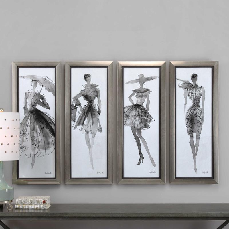 Fashion Sketchbook Framed Prints, S/4 - timeless artwork that brings character to any space | Image 1 | InSTYLE Home & Rugs