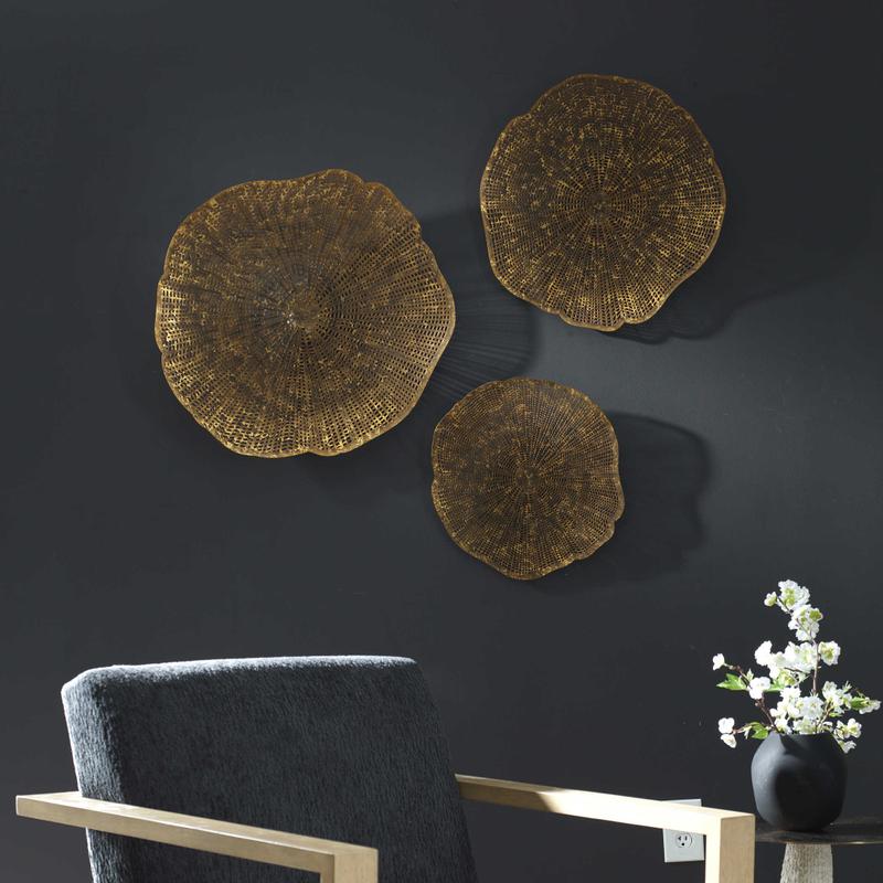Radiance Metal Wall Decor, S/3 - from framed art to mirrors, create a focal point in any room | Image 1 | InSTYLE Home & Rugs