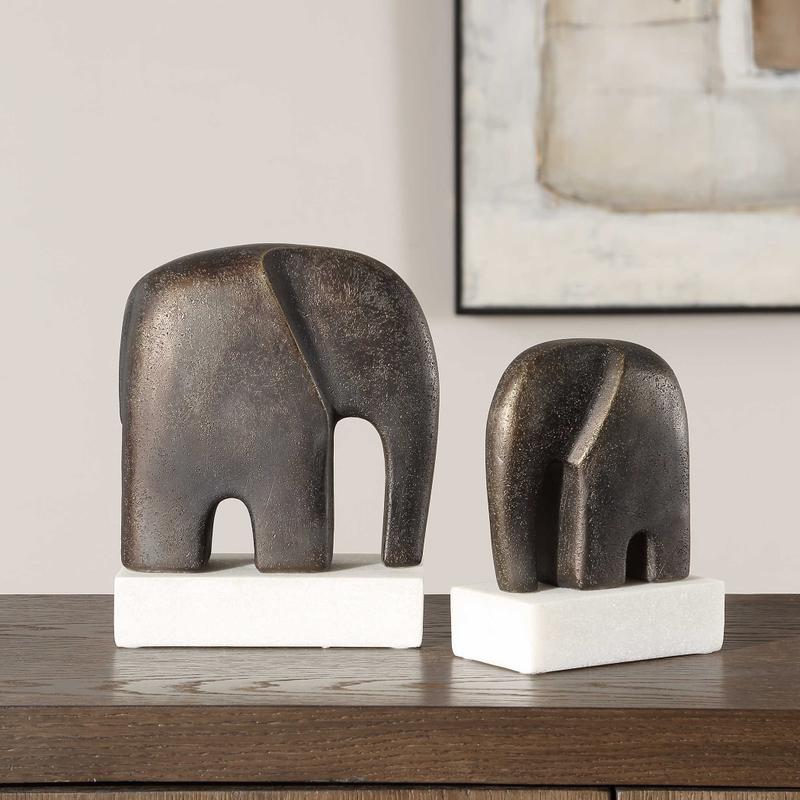 Timeless Tusk Sculptures, S/2 - stylish home accessories to complete your decor | Image 1 | InSTYLE Home & Rugs