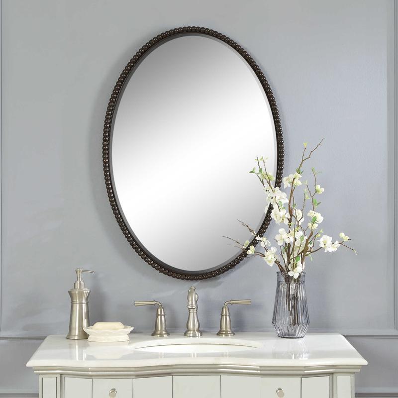 Sherise Oval Mirror, Bronze - available in various shapes, sizes, and frame styles | Image 1 | InSTYLE Home & Rugs
