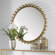 Cyra Round Mirror, Gold