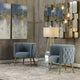 Haider Accent Chair, Slate Blue