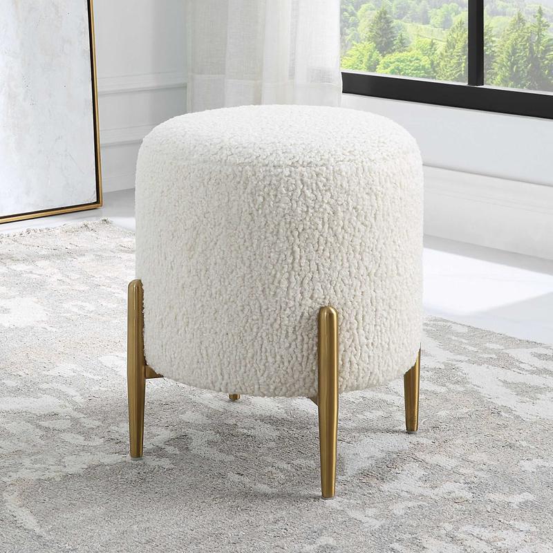 Arles Ottoman, Brass - perfect footrests with style | Image 1 | InSTYLE Home & Rugs