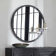 Dandridge Round Mirror, Black