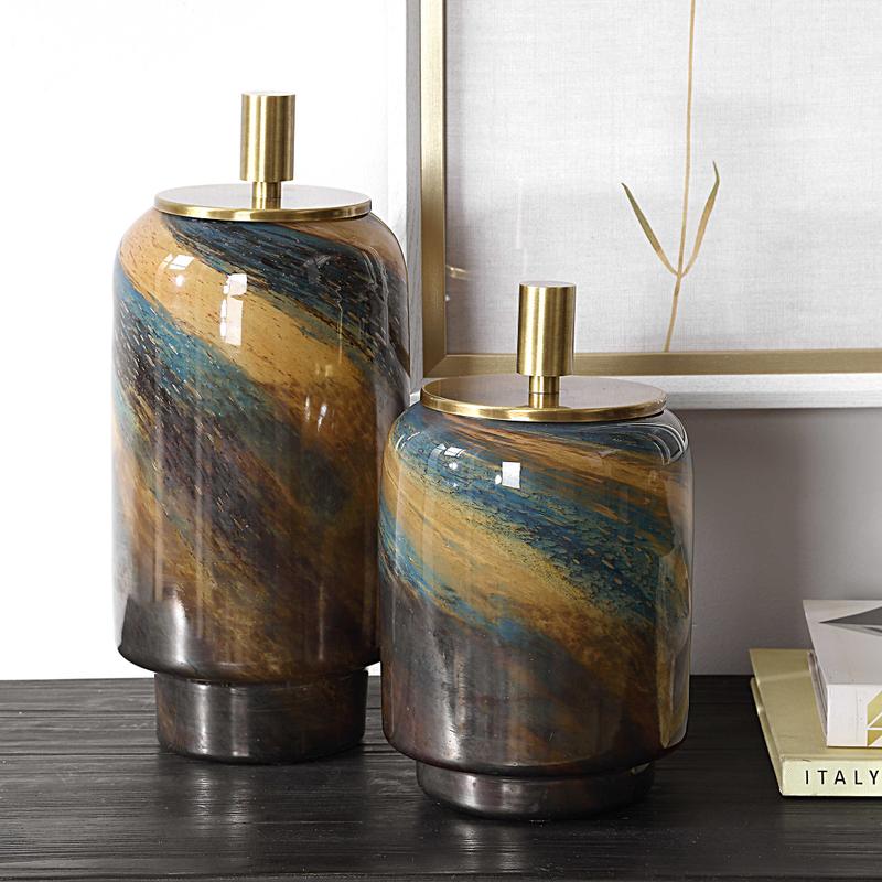 Celestial Tide Containers, S/2 - decor accents and accessories for every room | Image 1 | InSTYLE Home & Rugs