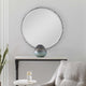 Taza Round Mirror, Antique White