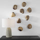 Pebbles Wood Wall Decor, Blonde, S/9