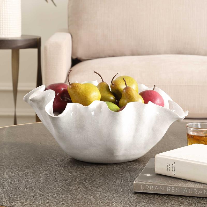 Ruffle Bloom Bowl - elegant decorative bowl for a unique centerpiece in any room | Image 1 | InSTYLE Home & Rugs
