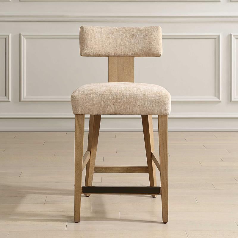 Elysian Counter Stool, Sand - perfect for modern counters | Image 1 | InSTYLE Home & Rugs