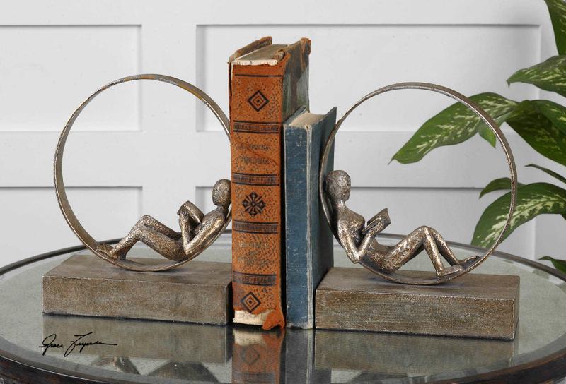 Lounging Reader Bookends, S/2 - | Image 1 | InSTYLE Home & Rugs