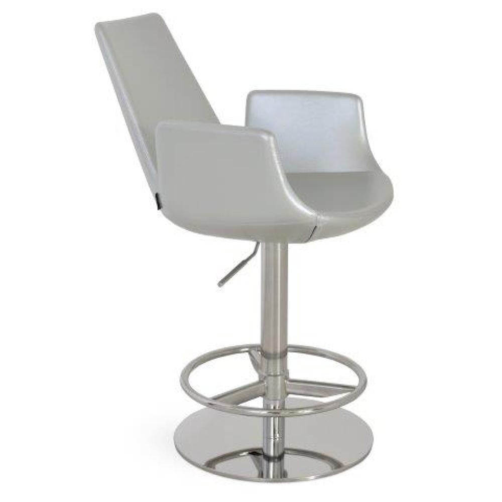 Eiffel Arm Piston Stool Full Footrest - compact and stylish design | Image 1 | InSTYLE Home & Rugs